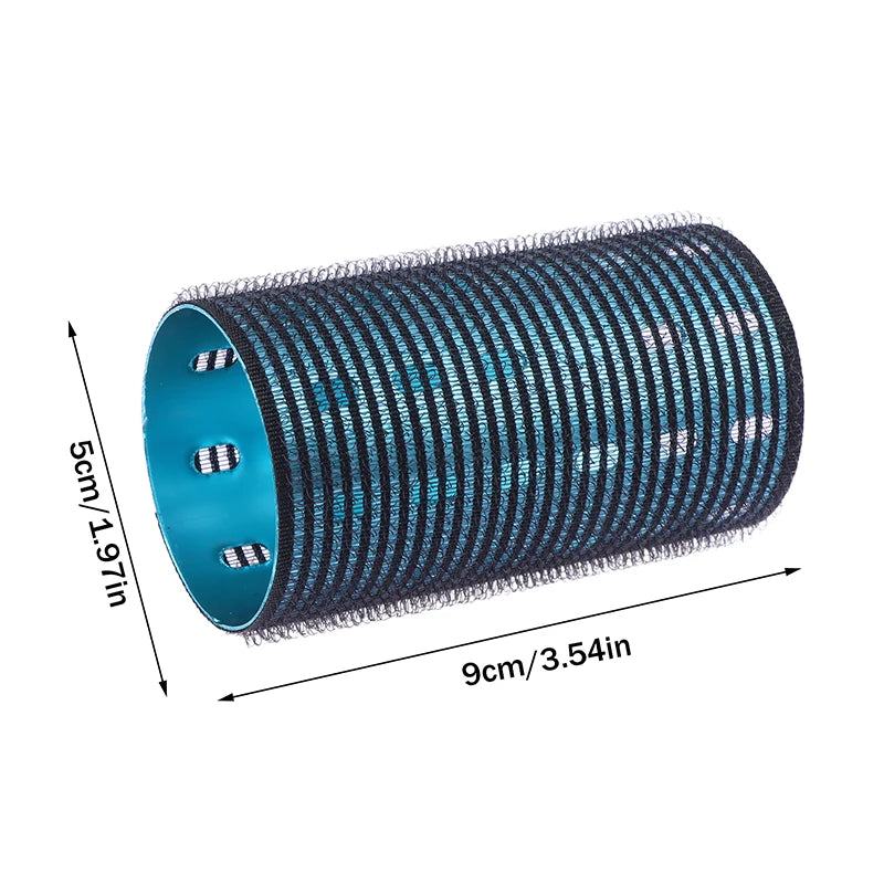 Color Aluminum Core Self-adhesive Hair Roll 5*9cm Pure Nylon Hook And Loop Roller Self Grip Styling Hot Thermal Volume Curler Peaceful Pleasures Health and Wellness