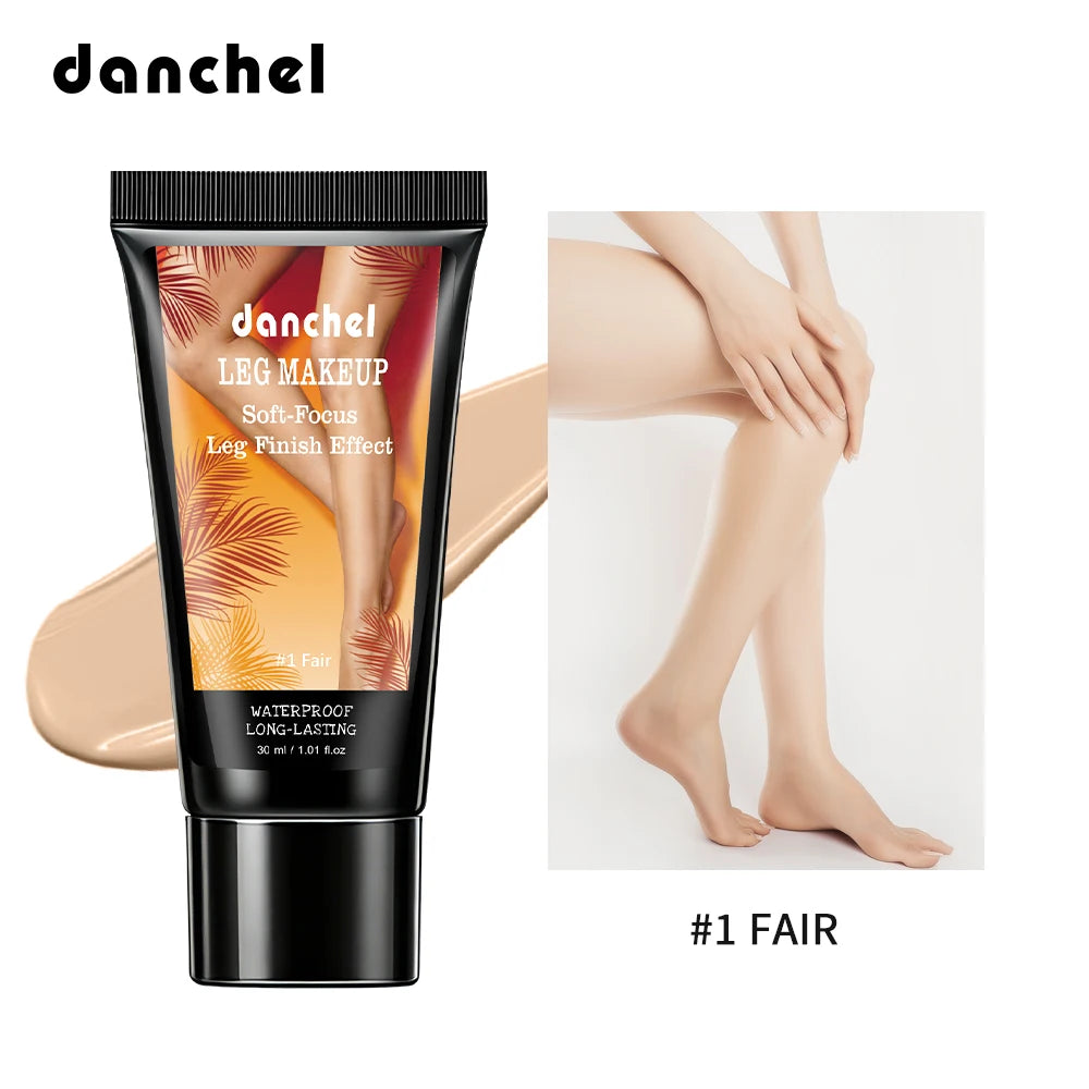 Leg Makeup 30ml Medium Airbrush Leg Effect Body Foundation Waterproof Sweatproof Cover Scars Varicose Veins Tattoo Even Skin Peaceful Pleasures Health and Wellness 1Fair Brown
