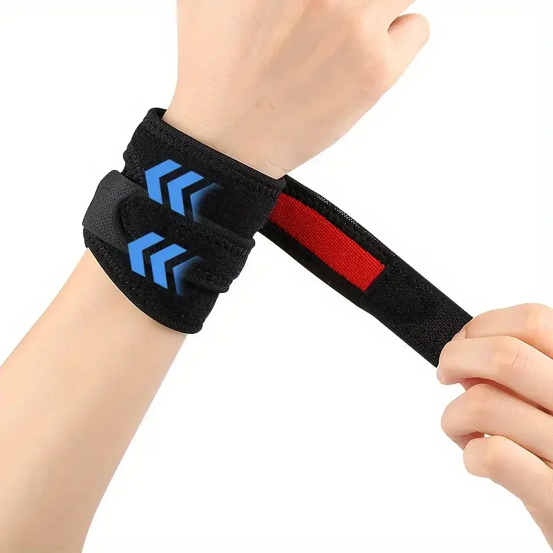 One Piece Adjustable Thin style Wrist Brace with Wraps Support for Tendonitis,Tennis, Golf,and Ganglion Cyst Relief-Single Peaceful Pleasures Health and Wellness