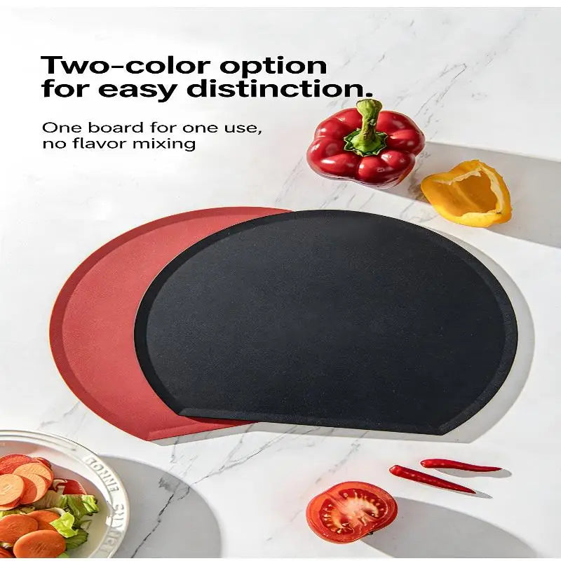 Thick TPU Silicone Cutting Board – Anti-Slip Semi-Circular Chop Pad Silicone Cutting Board Peaceful Pleasures Health and Wellness