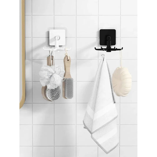 Rotating No-Drill Wall-Mounted Kitchen Hooks Rack | 5/10 Pcs Kitchen Storage Hooks Peaceful Pleasures Health and Wellness