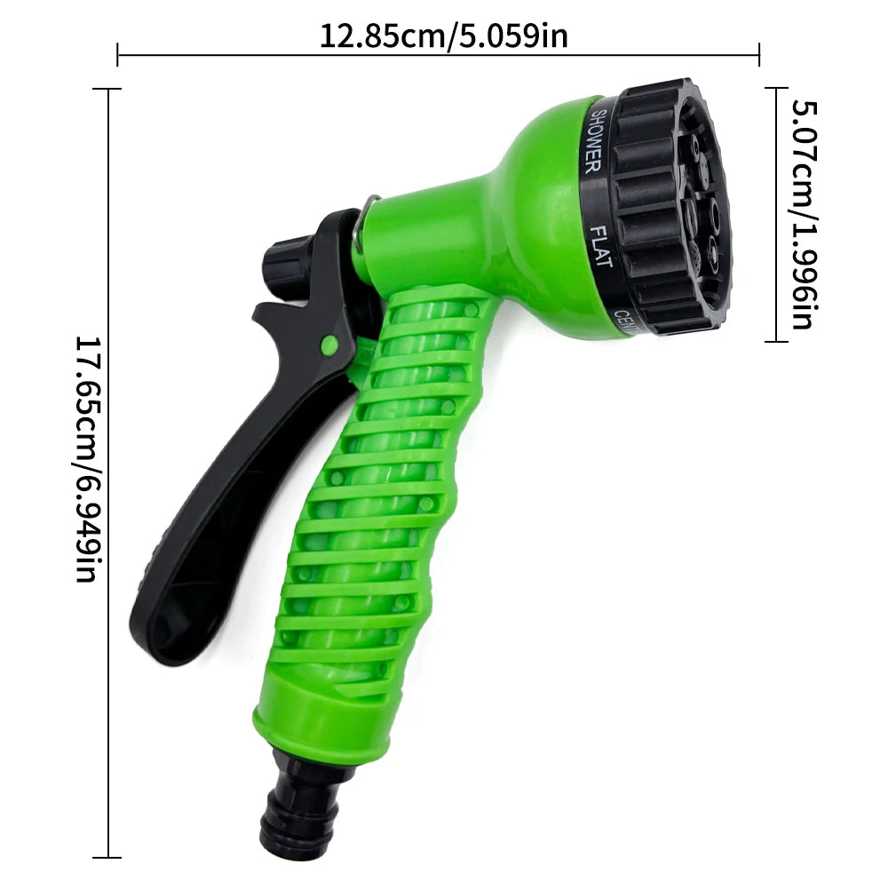 Garden Hose Pipe Water Hose Expandable Magic Hose 7 Patterns Water Gun Foam Pot Flexible Reels Hose Car Wash Gun Sprayer Peaceful Pleasures Health and Wellness