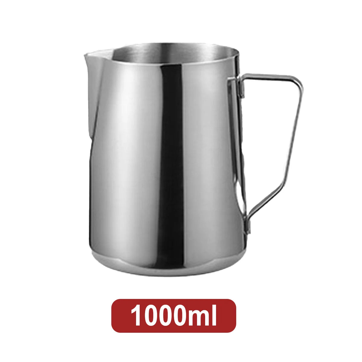 Leeseph Stainless Steel Milk Frothing Pitcher with Drip Resistant Spout, Latte Art Pitcher for Cappuccino Espresso Barista&Home Peaceful Pleasures Health and Wellness 1000ML