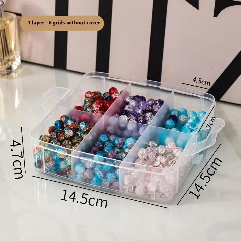 Stackable Clear Plastic Storage Box | 1-4 Tier Compartment Organizer