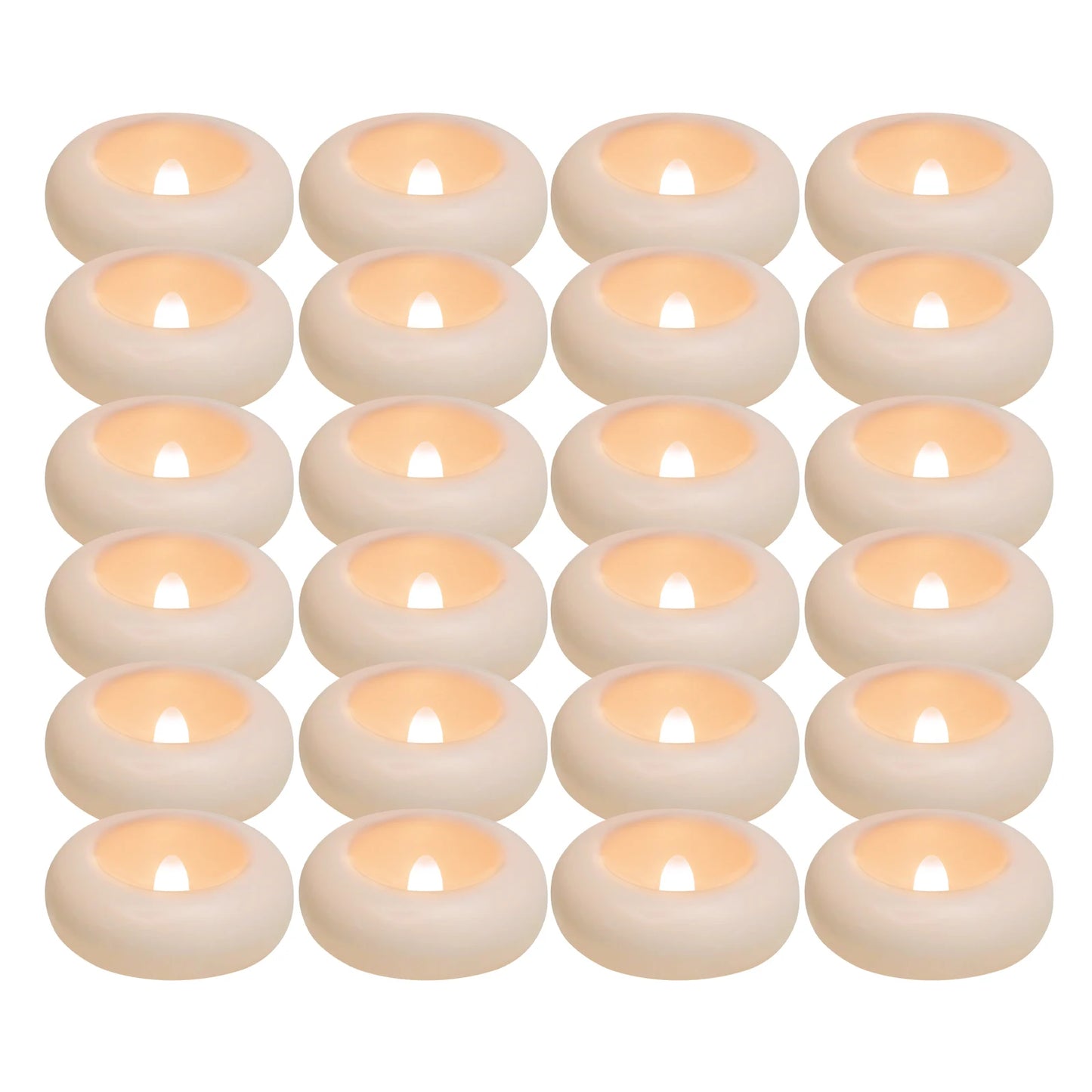 6-24 Pack Flameless LED Floating Candles Battery Operate Waterproof Tealights for Vases Wedding Party Pool Bathtub Decor Peaceful Pleasures Health and Wellness 24 Pcs