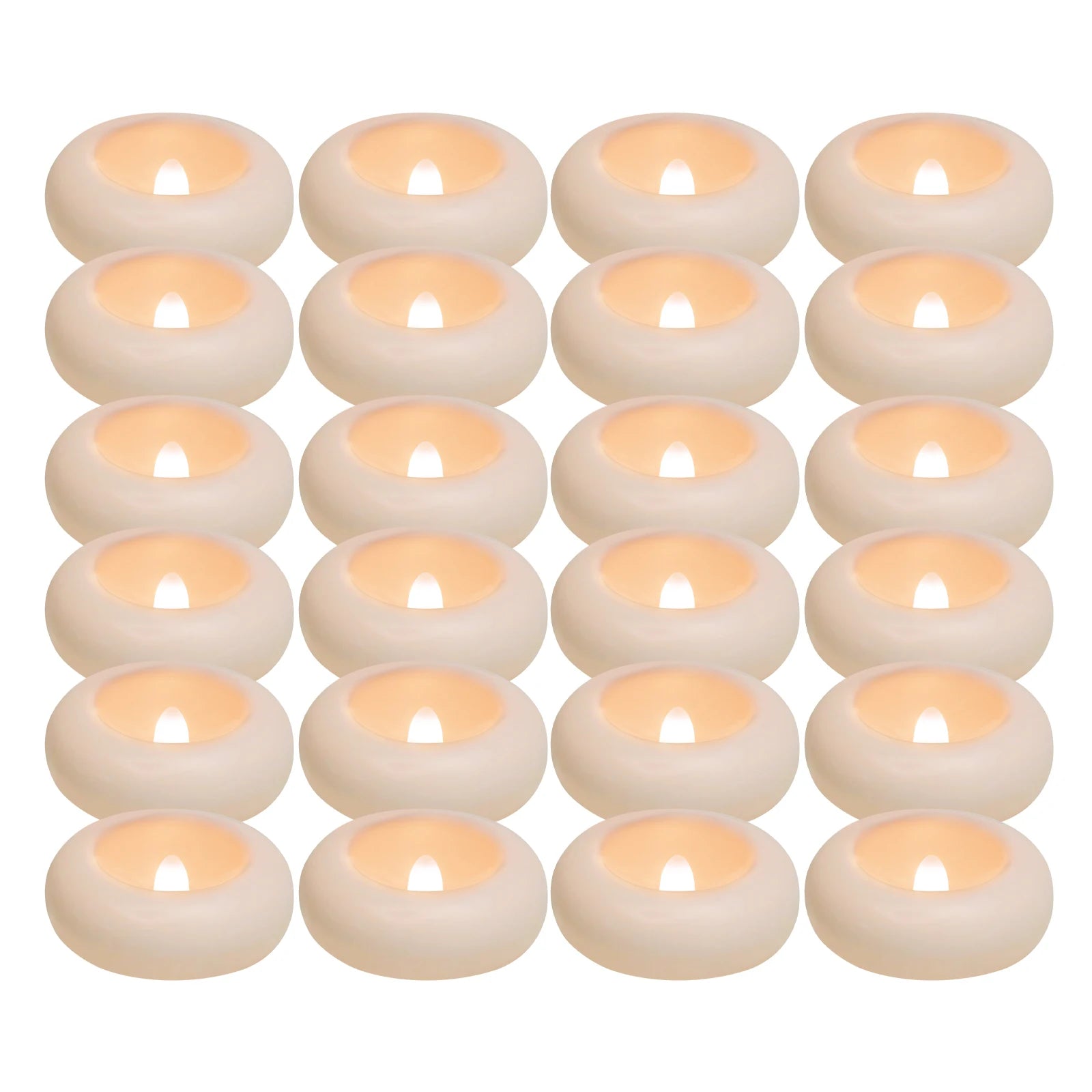6-24 Pack Flameless LED Floating Candles Battery Operate Waterproof Tealights for Vases Wedding Party Pool Bathtub Decor Peaceful Pleasures Health and Wellness 24 Pcs