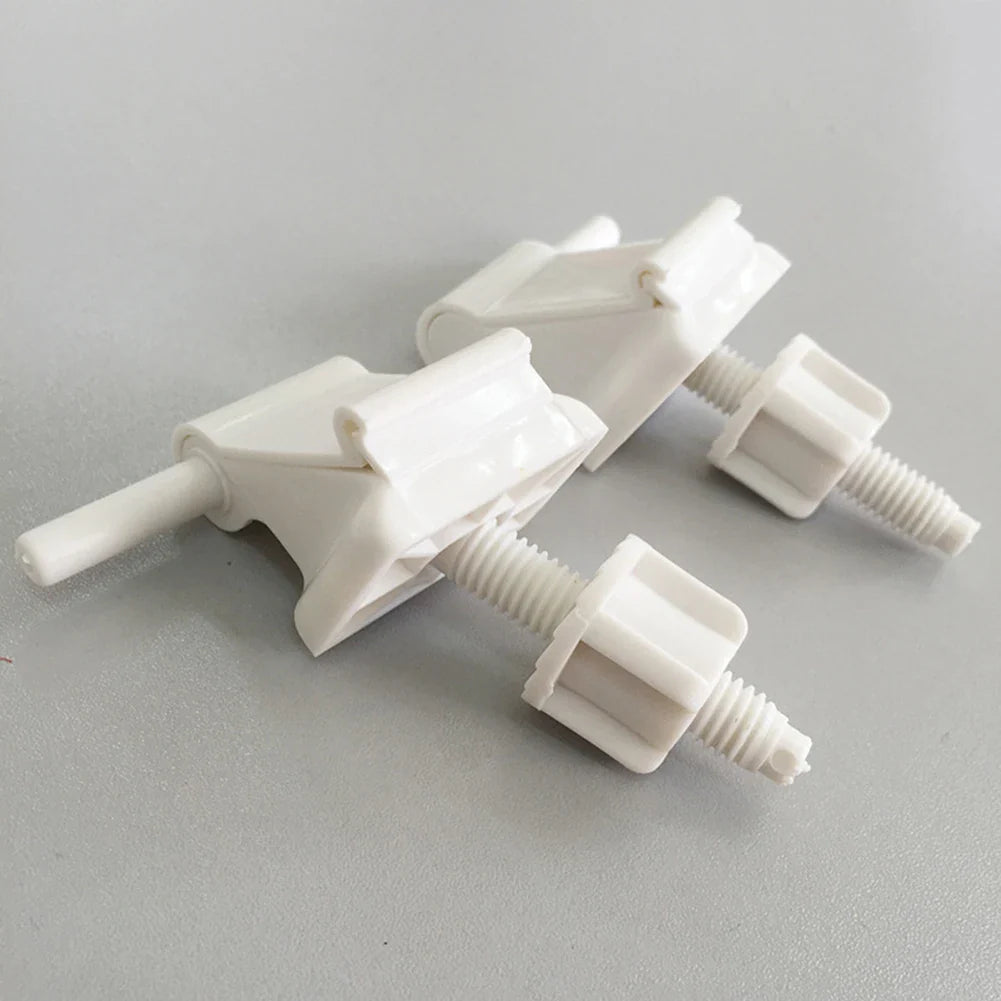 White Plastic Toilet Seat Hinge Replacement Kit with Bolts