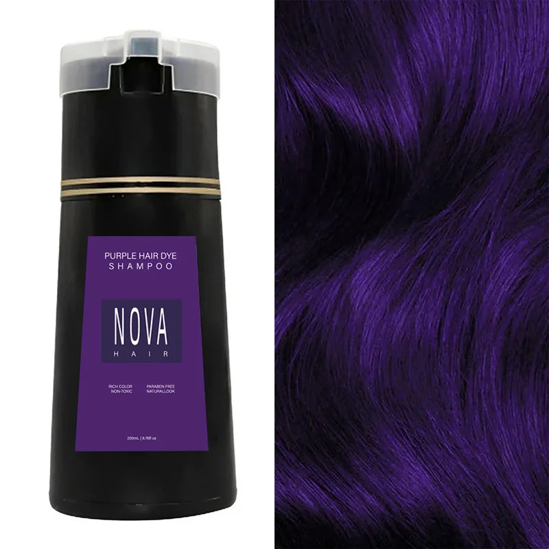 Hair Color Shampoo – Red, Brown & Black Dye | Gentle, Long-Lasting Coverage Peaceful Pleasures Health and Wellness Purple