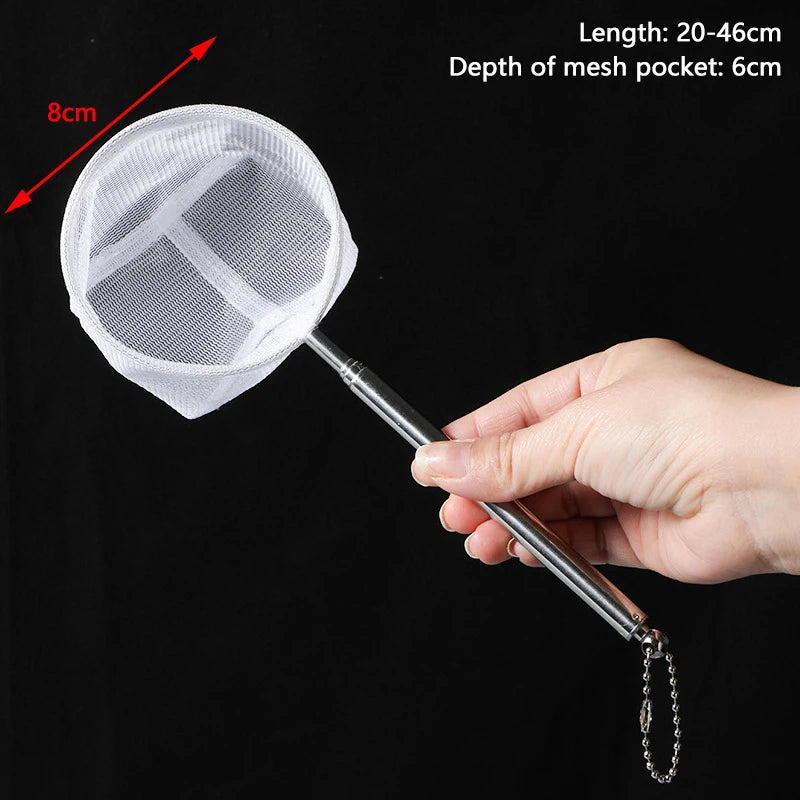 Retractable Aquarium Fish Net | Stainless Steel Shrimp Net