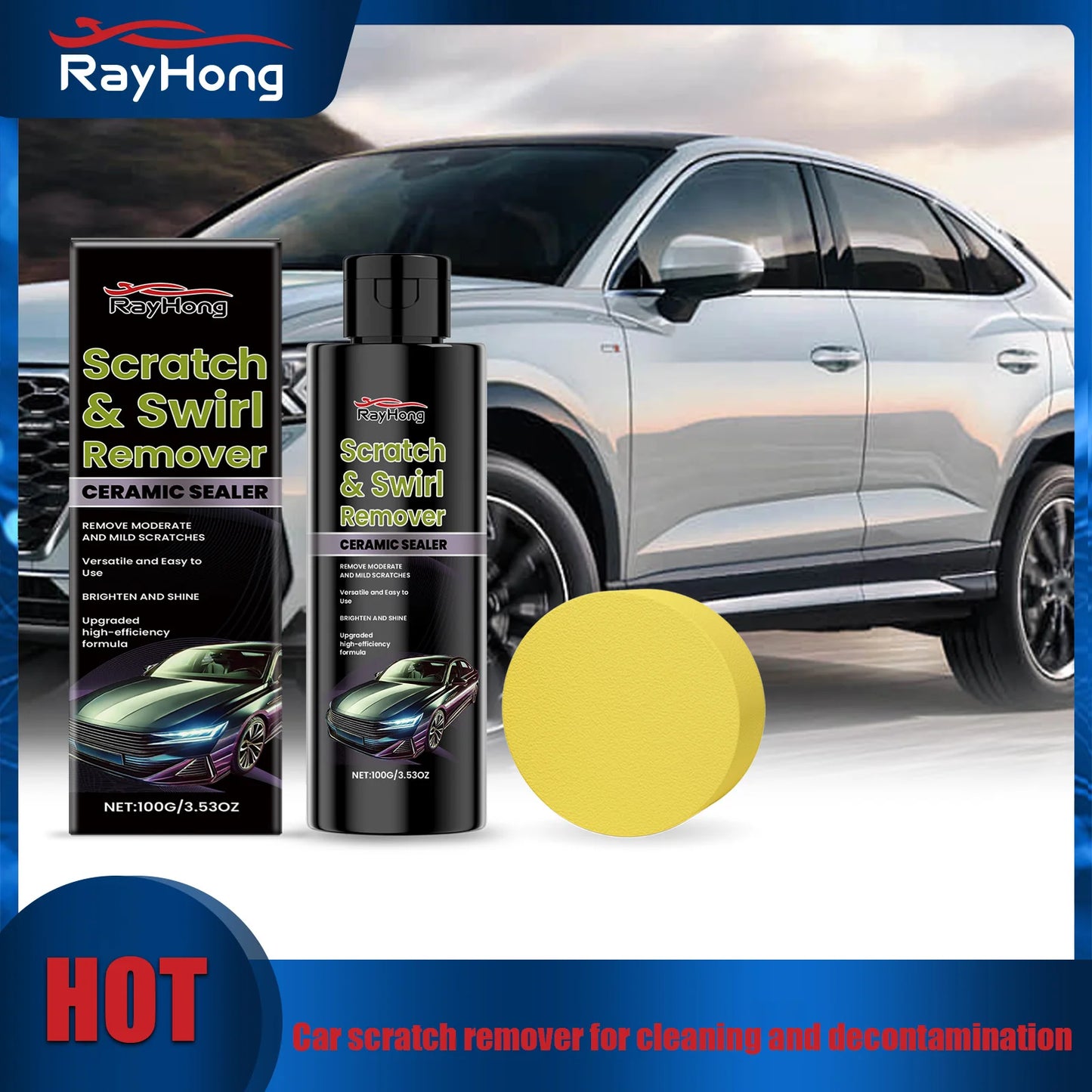 RayHong Car Scratch Remover & Paint Polish Set – 100g Kit