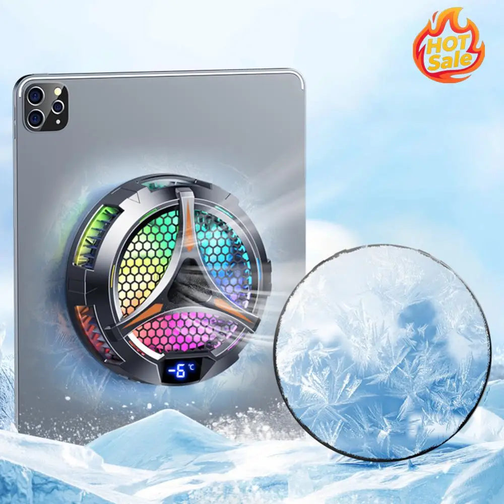 VODOOL Magnetic Tablet Cooler Fan – RGB & Temp Display