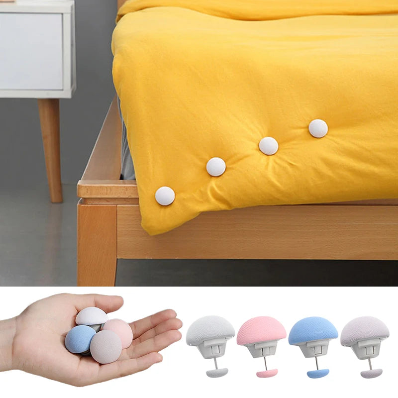 Mushroom Quilt Clips | Non-Slip Bed Sheet Blanket Fasteners