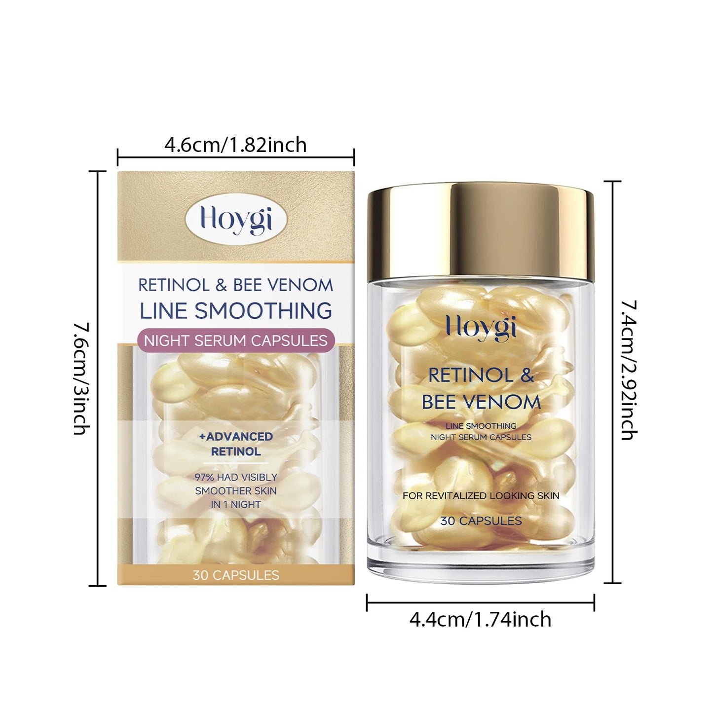 Retinol & Bee Venom Anti-Aging Night Serum Capsules (30 ct)