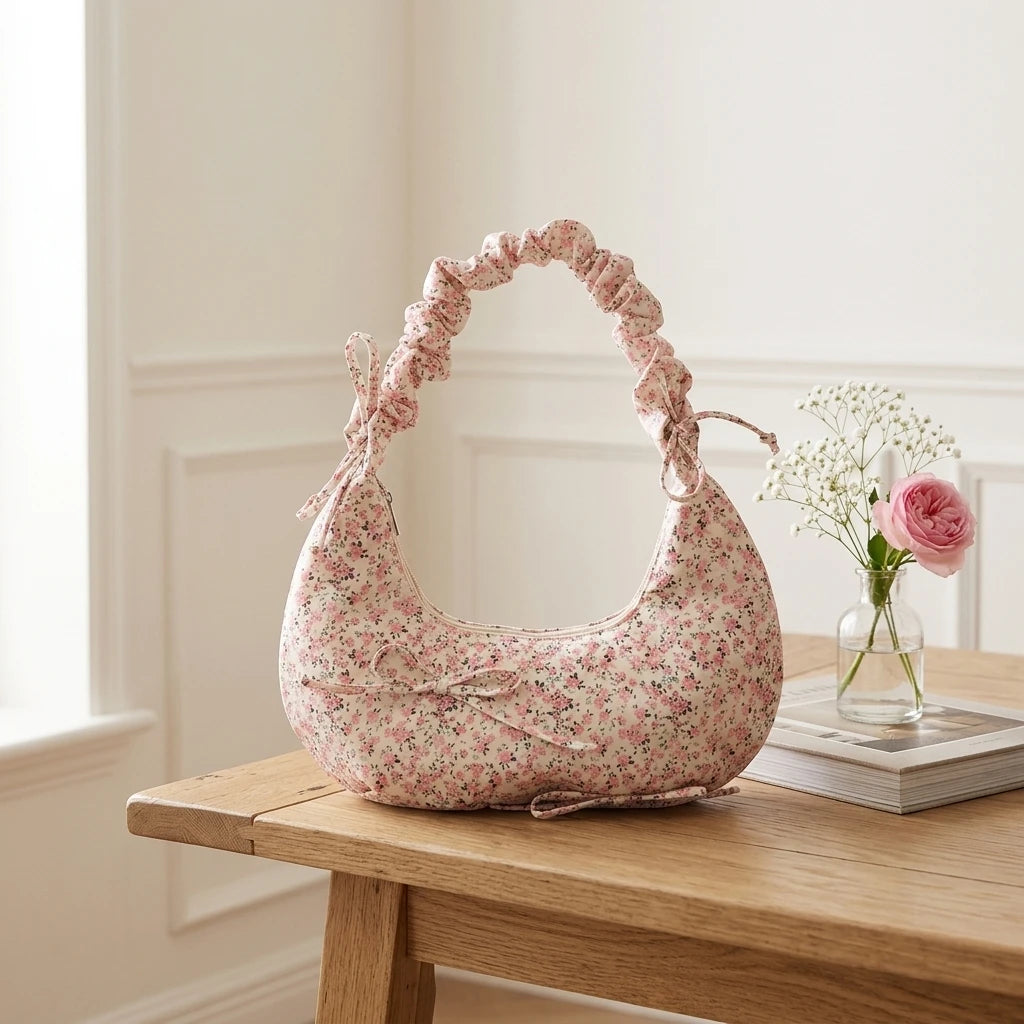 Women Floral Print Large Capacity Tote Bag Shoulder Underarm Bag With Durable Polyester Material And Multiple Carrying Styles Peaceful Pleasures Health and Wellness