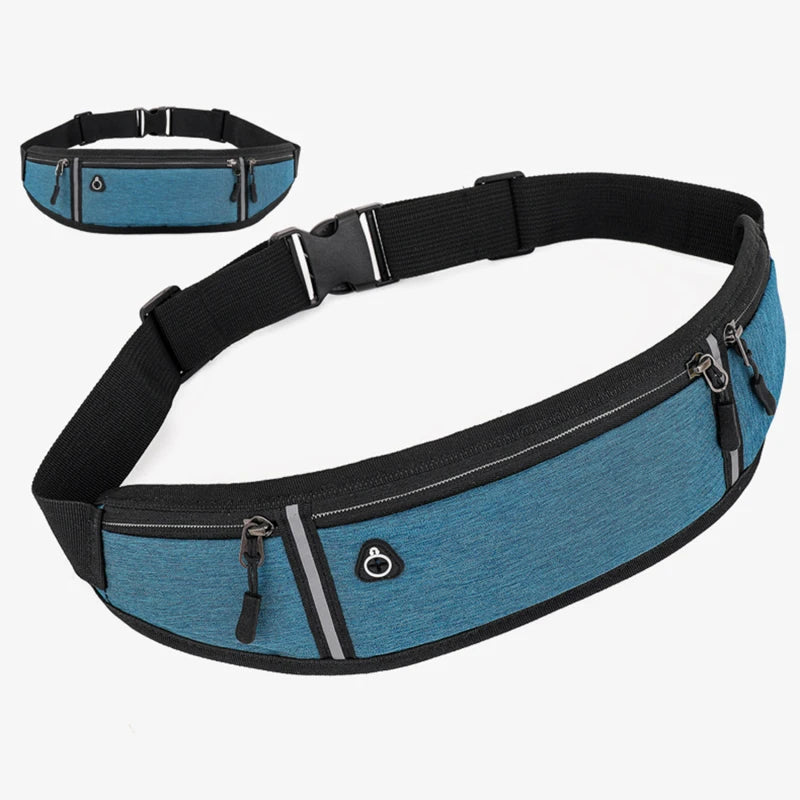Fitness Cycling Walking Waist Bag Running Phone Bags Unisex Outdoor Equipment Waterproof Invisible Portable Chest Packet Peaceful Pleasures Health and Wellness blue
