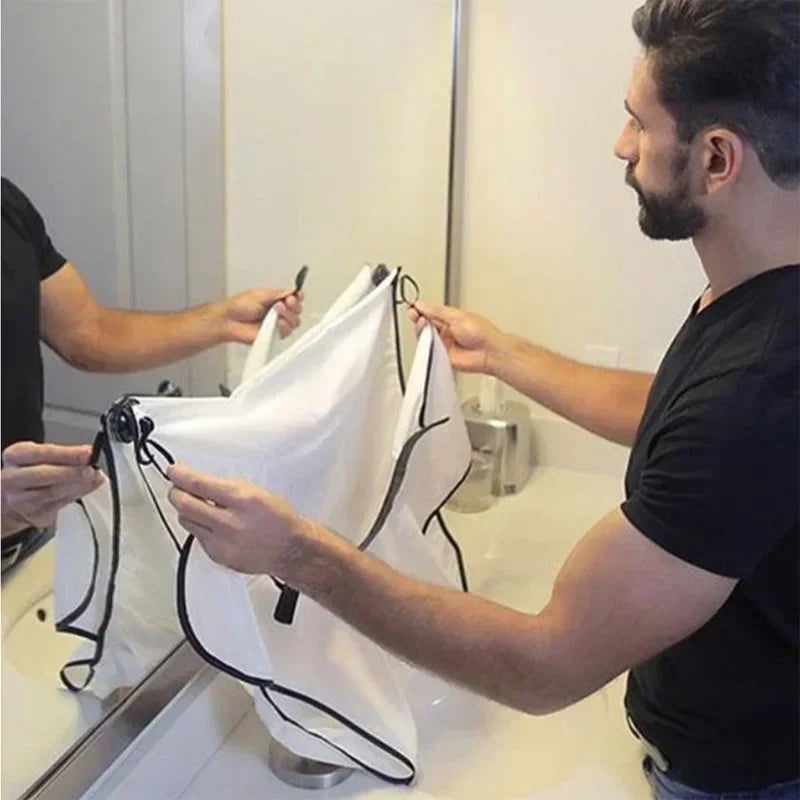 Waterproof Beard Apron Hair Catcher Shaving Bib & Trimmer Holder Beard Grooming Apron Peaceful Pleasures Health and Wellness