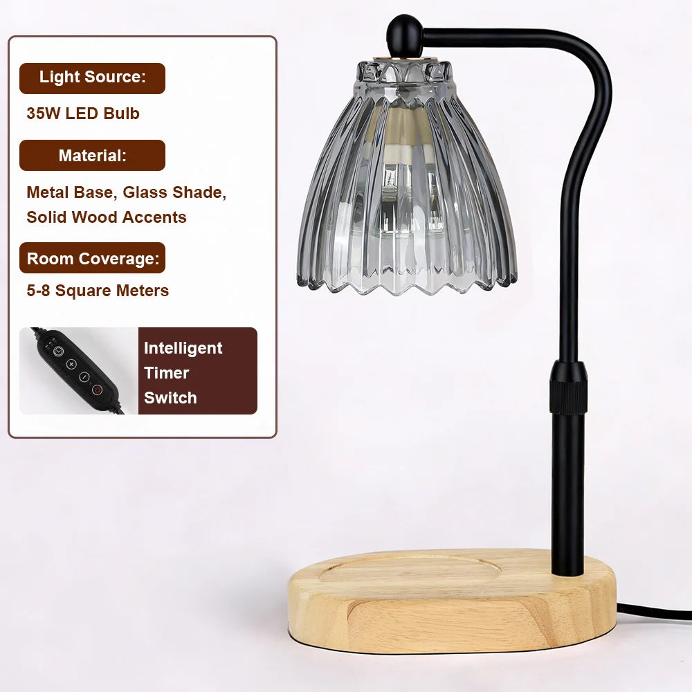 Nordic Candle Warmer Lamp with Timer & Dimmer | Wax Melt Light