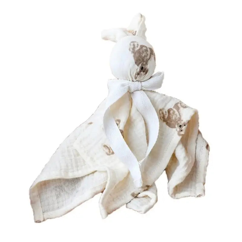 Baby Soothing Blanket with Animal Charm | Soft Cotton Comfort Towel