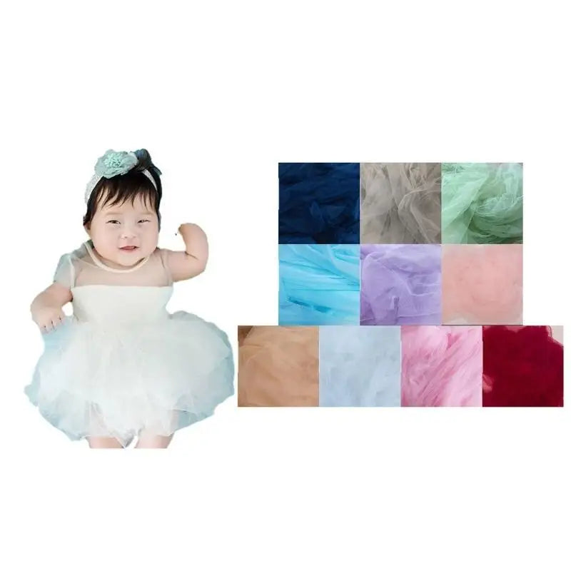 Newborn Photography Backdrop Yarn 10x1.5m – Mesh Background