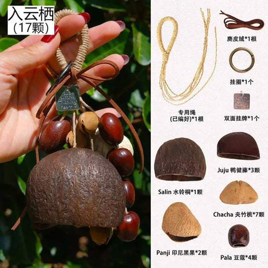 DIY Natural Seed Shell Shakers Indonesia Fruit Materials Bag Handmade Peaceful Pleasures Health and Wellness