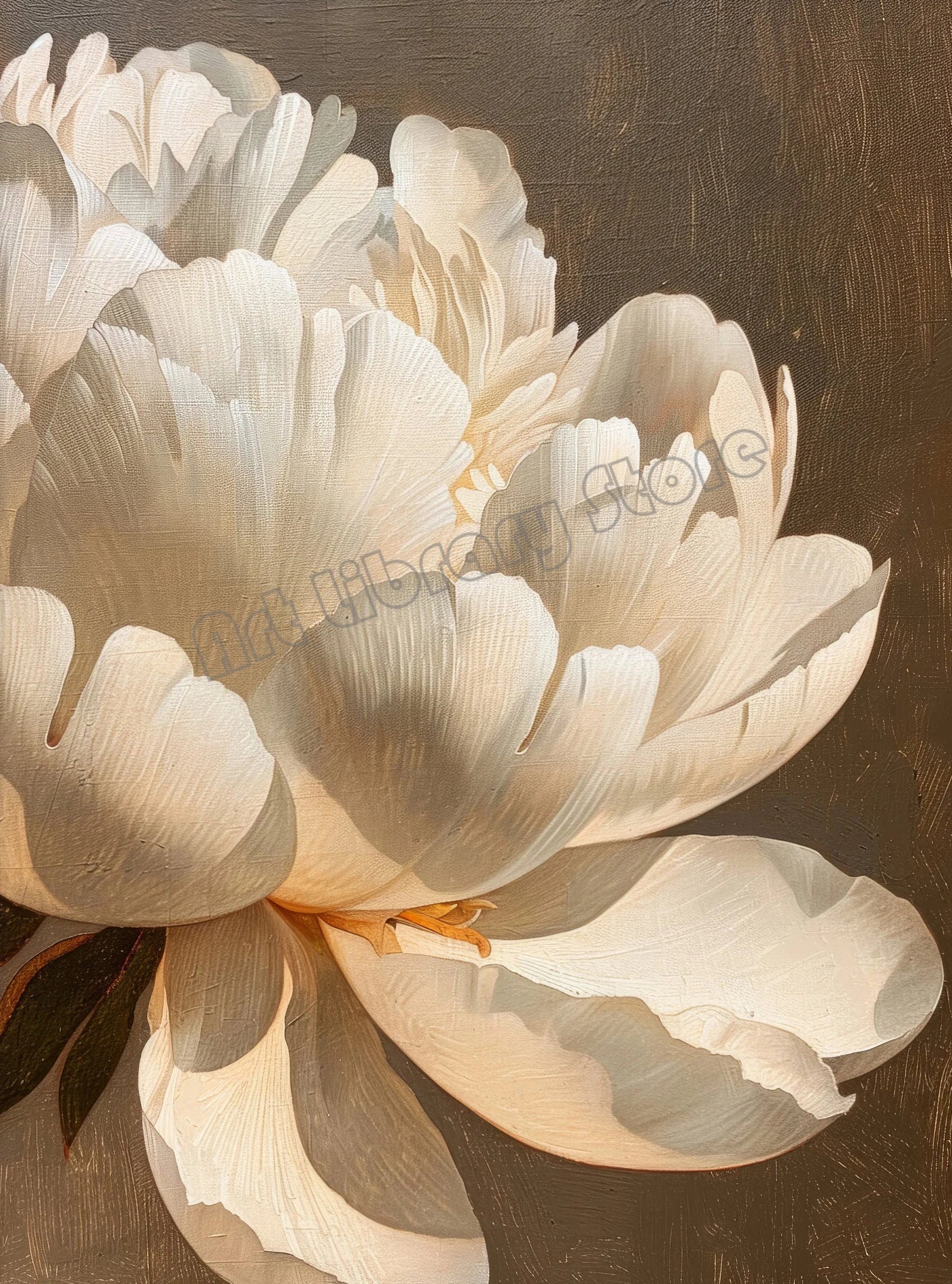 Vintage Floral Canvas Print | Magnolia Peony Tulips Wall Art