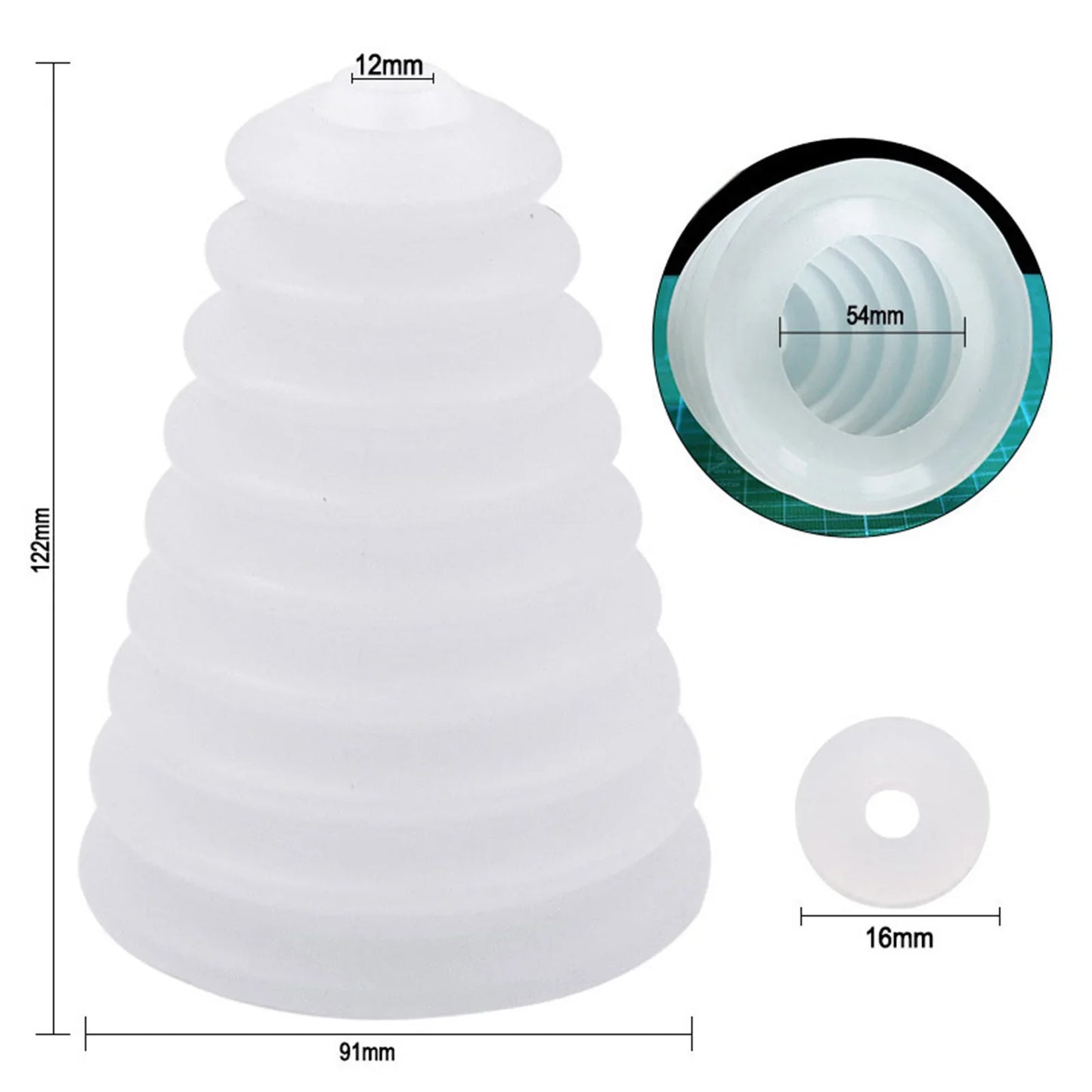 Silicone Drill Dust Collector Cover | 2-Pack Rubber Cap