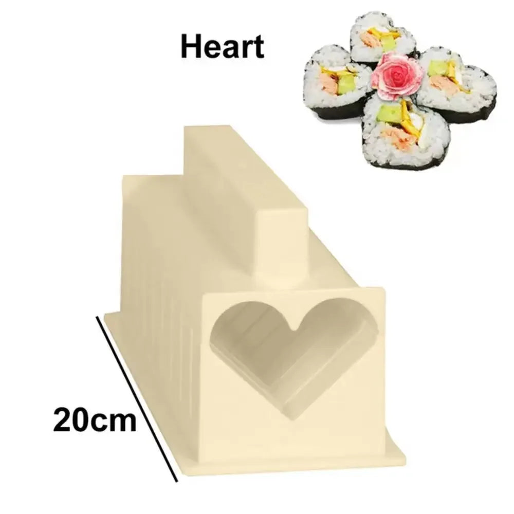 Sushi Making Kit Japanese Rice Ball Cake Roll Mold DIY Home Sushi Making Tool Plastic Kitchen Sushi Maker Tools Set Peaceful Pleasures Health and Wellness Love
