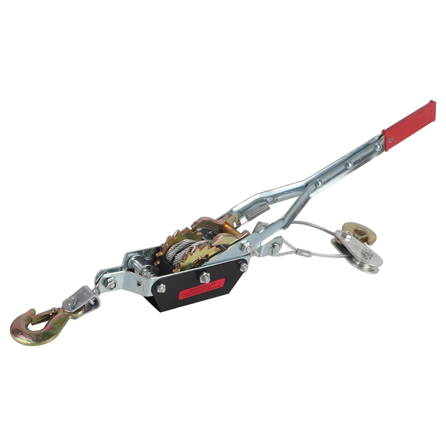 2 4T Wire Rope Hand Power Puller Tighten Tool Mini Tightener Double