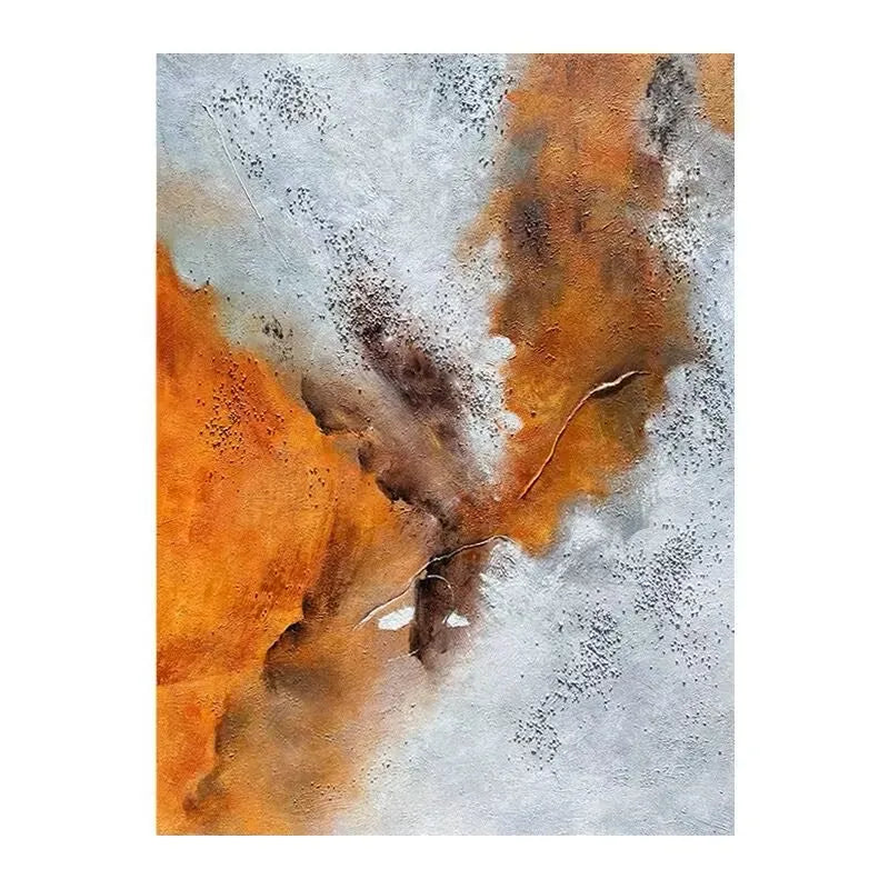 Abstract Yellow Hand-Painted Oil Painting on Canvas | Wall Art Hand-Painted Canvas Art Peaceful Pleasures Health and Wellness