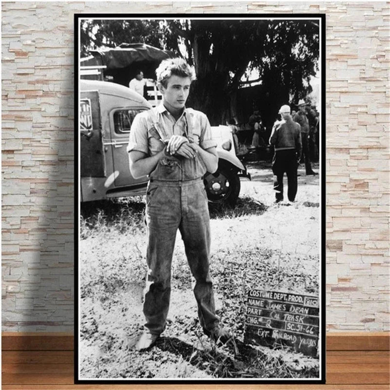 Scandinavian Minimalist Wall Art James Dean Movie Actor HD Canvas Painting Poster Print Home Bedroom Living Room Decoration Peaceful Pleasures Health and Wellness