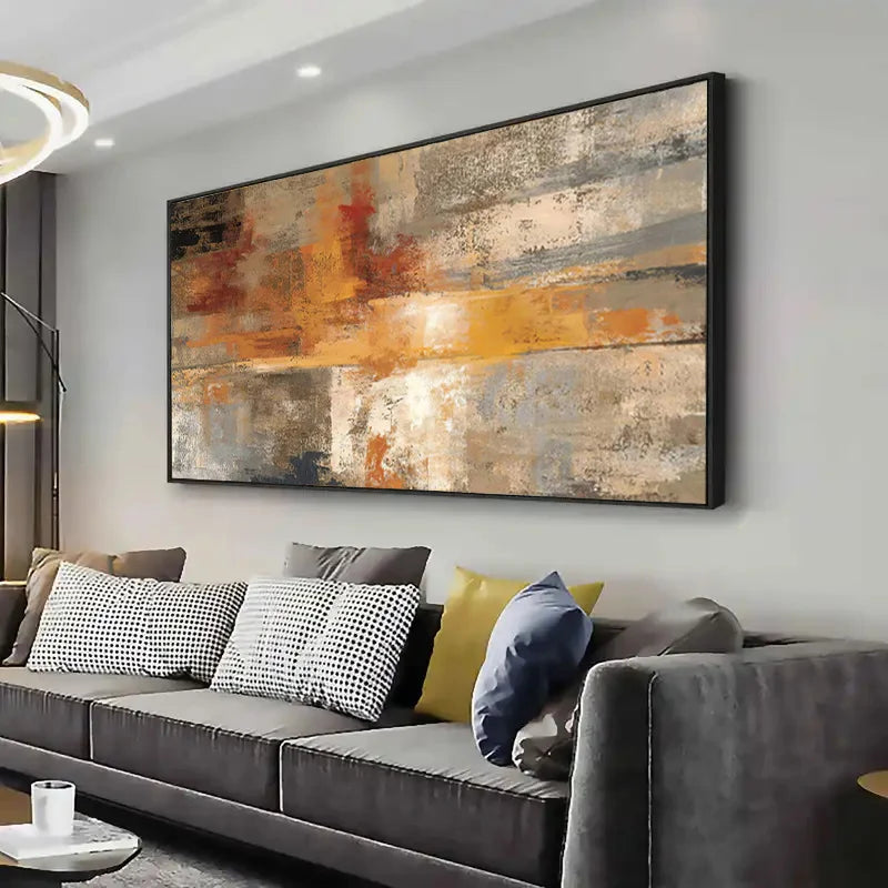 Large Frameless Abstract Canvas Wall Art Retro Painting for Living Room, Bedroom, Hallway Decor, Textured Large Canvas Wall Art Peaceful Pleasures Health and Wellness ZLH4804 90x180cm No Frame