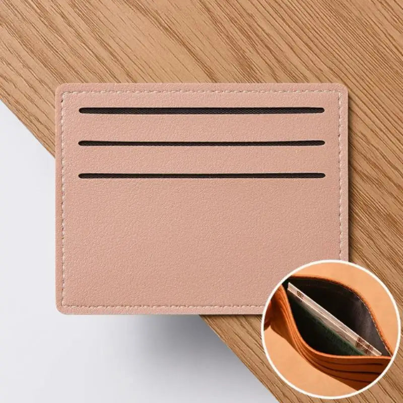 Minimalist Slim PU Card Holder – 6-Slot Pocket Wallet Case