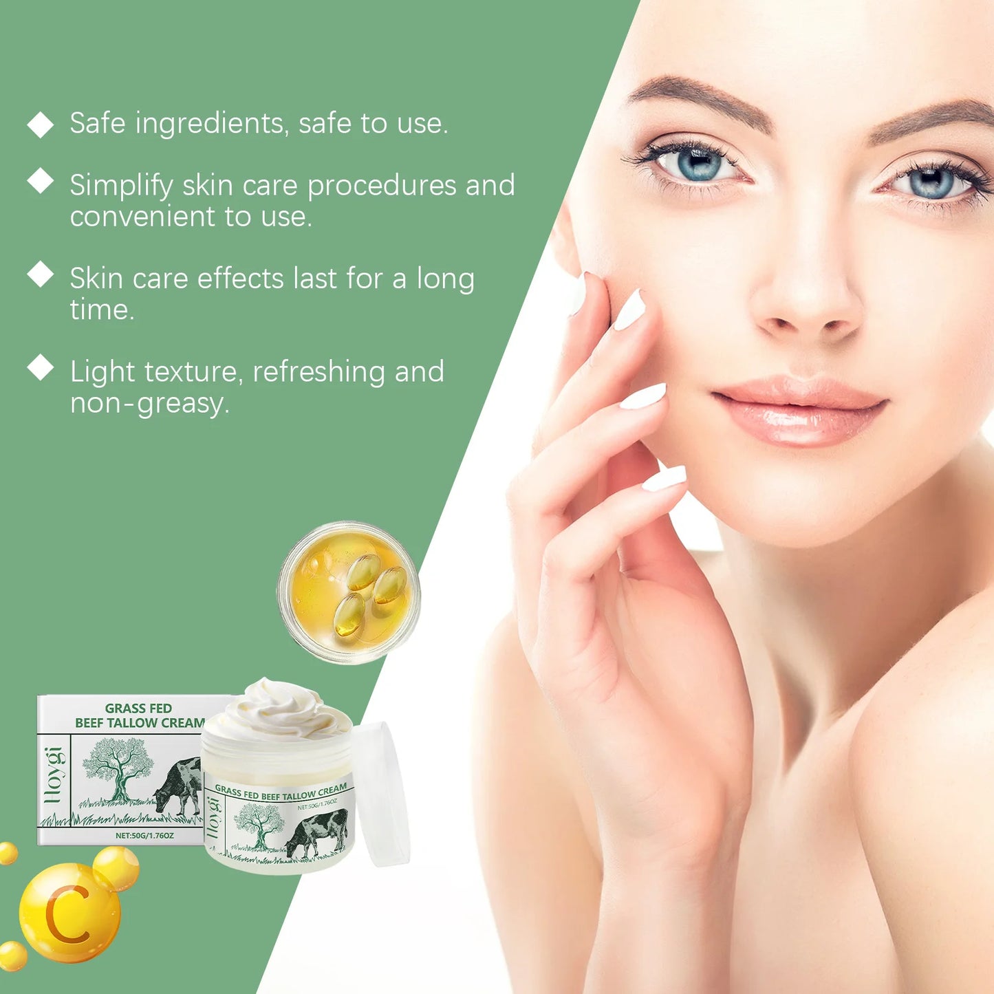 Tallow Face & Body Cream – Firming, Moisturizing, Nourishing