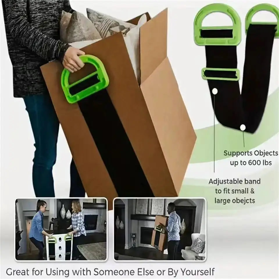 600 Lb Capacity Adjustable Moving Straps - Seamless Lifting for Furniture, Boxes & More - Secure, Multi-Purpose, Effortless Heav Peaceful Pleasures Health and Wellness