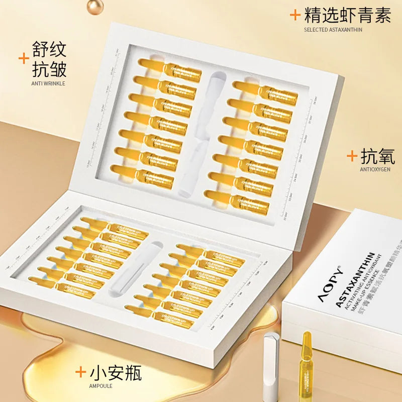 28-Piece Astaxanthin Ampoule Essence Set – Hydrating Skincare
