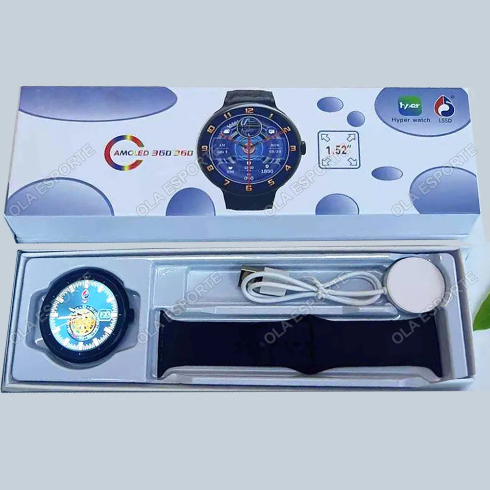 7 in 1 Strap Smart Watch Sports Watch Men Women AMOLED Screen GPS Bluetooth Calls Waterproof SmartWatch for Android IOS 2026 New Peaceful Pleasures Health and Wellness Black 1Strap