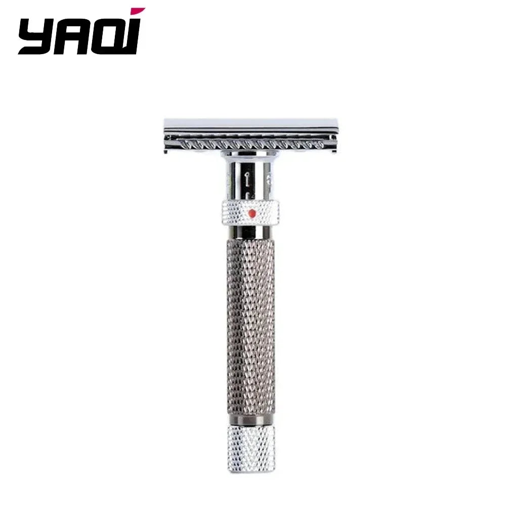 2026 Hot Sale YAQI Safety Razor Yaqi Adjustable The Final Cut Chrome And Gunmetal Color Safety Razor for Men Peaceful Pleasures Health and Wellness RAA2001-CG
