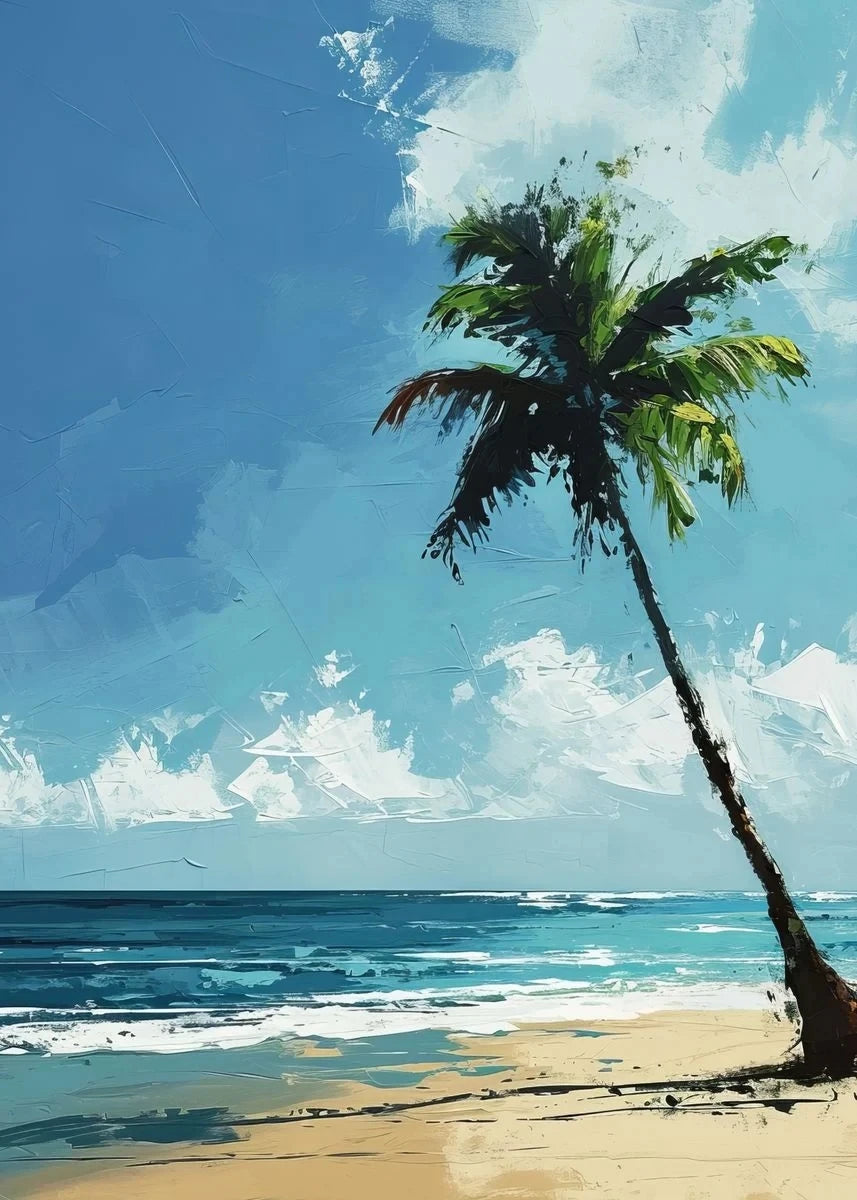 Ocean Beach Canvas Wall Art – Surf Girl, Lighthouse & Palm Tree Canvas Wall Art Peaceful Pleasures Health and Wellness T80294-02 30x40cm Unframed