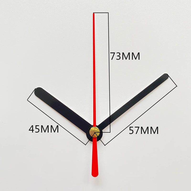 Silent Mute DIY Wall Clock Movement with Hands – Quartz Mechanism Repair Kit