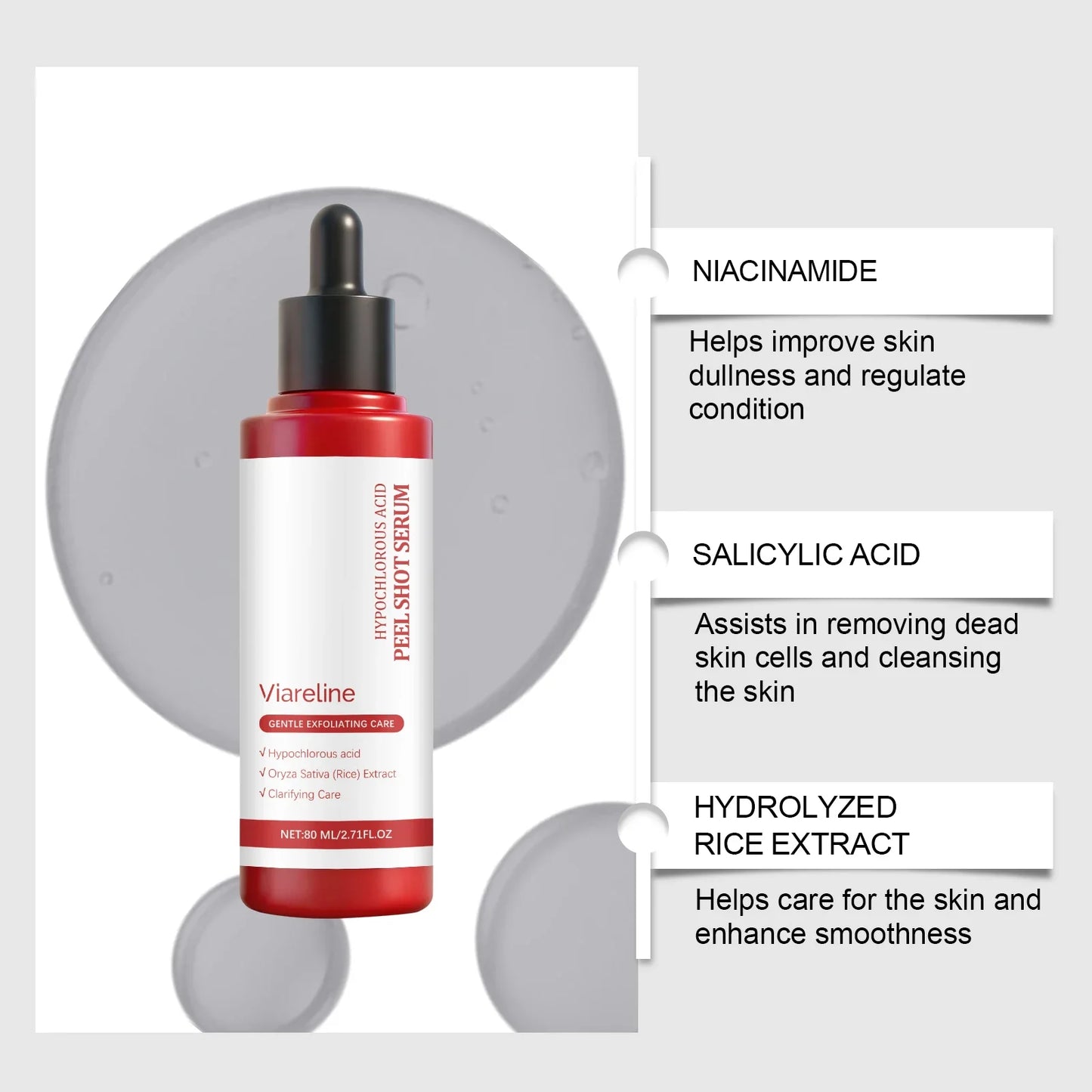 Viareline Rice Exfoliating Essence – Hydrating Face Serum