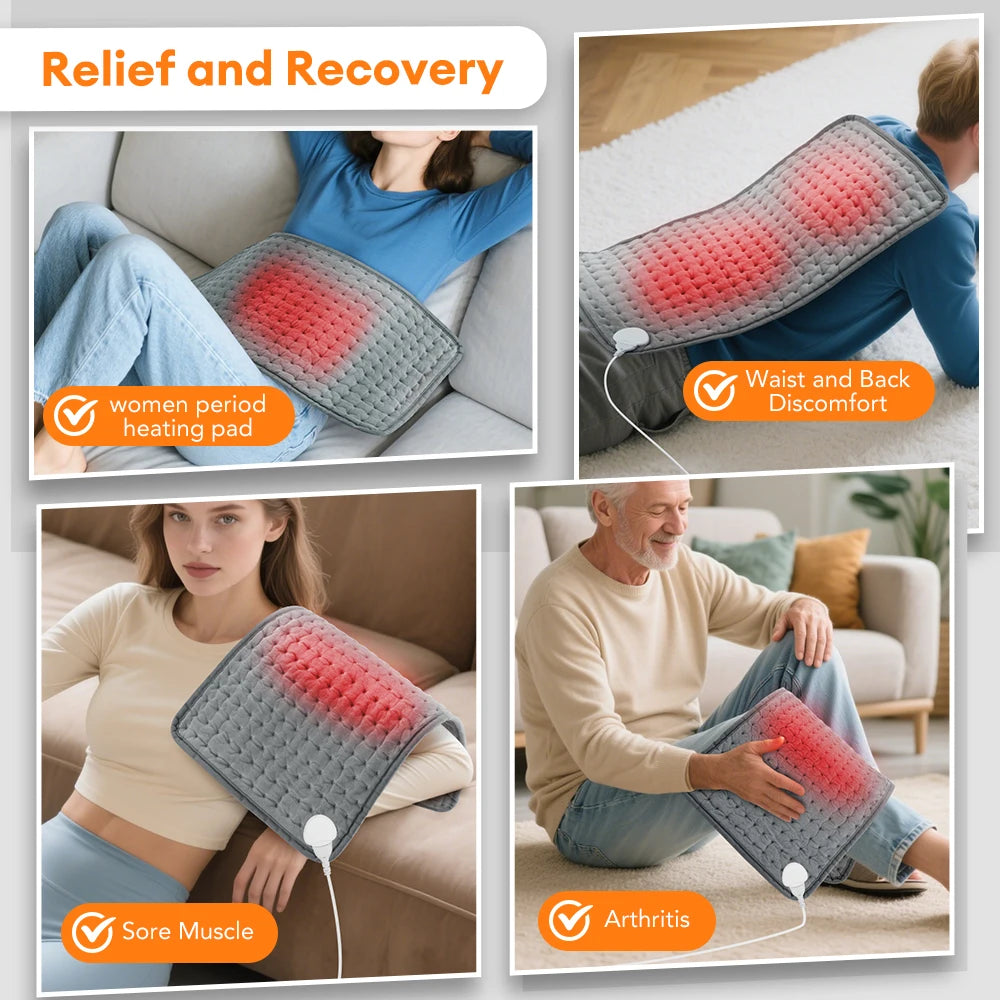 Electric Heating Pad for Period Cramps Winter Warm Blankets Office Camping Hand Waist Back Heat Pad 110V 220V Washable 60*30cm Peaceful Pleasures Health and Wellness