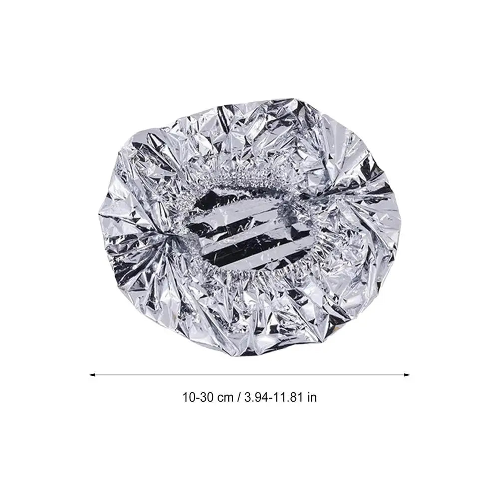 10-Pack Reusable Aluminum Foil Bowl Covers – Elastic Lids Foil Bowl Covers Peaceful Pleasures Health and Wellness 10pcs