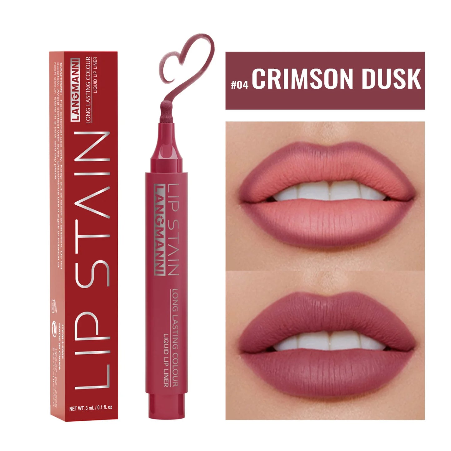 Matte Liquid Lip Liner Pencil – Waterproof 6-Color Lipliner