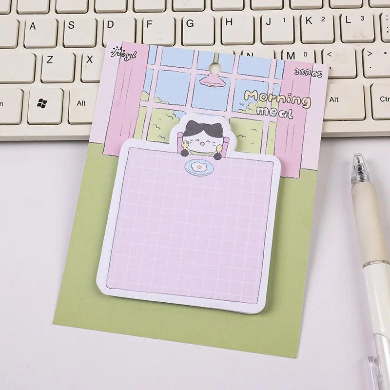 Cat Cartoon Cute Convenience Sticker Meow Star Beauty Adhesive Daily