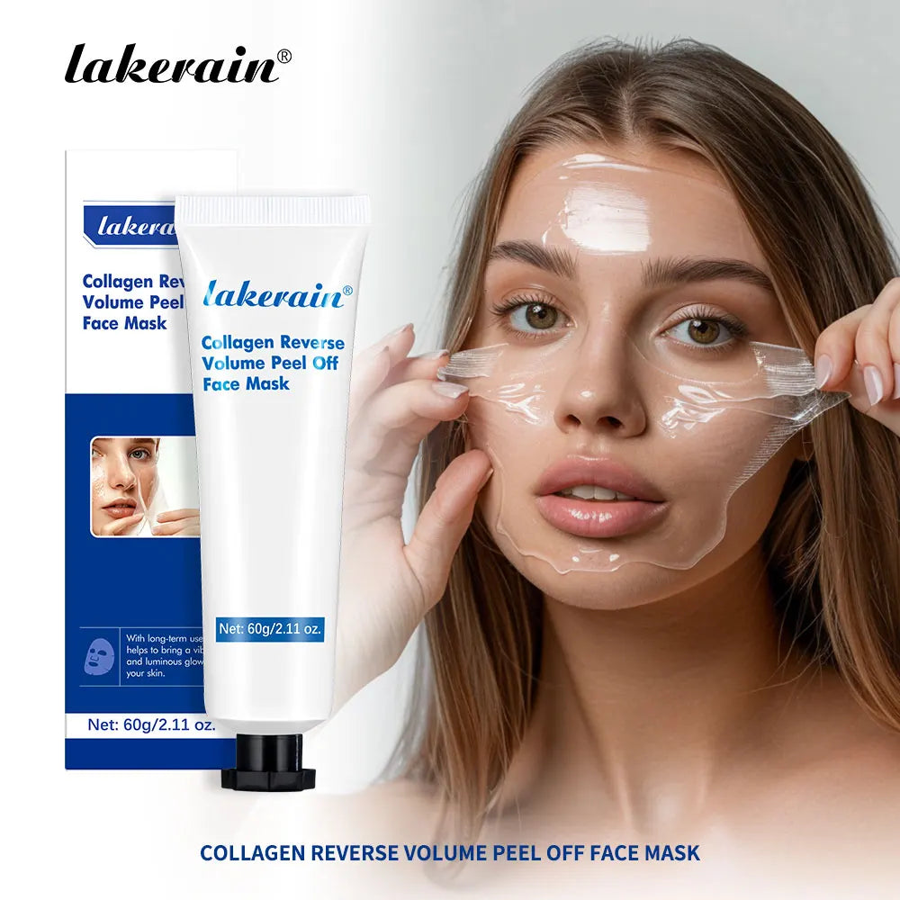 60gCollagen Peel Off Face Mask Pore Shrinking Blackhead Removal Oil Control Skin Rejuvenation Moisturizing Brightening Skin Care Peaceful Pleasures Health and Wellness