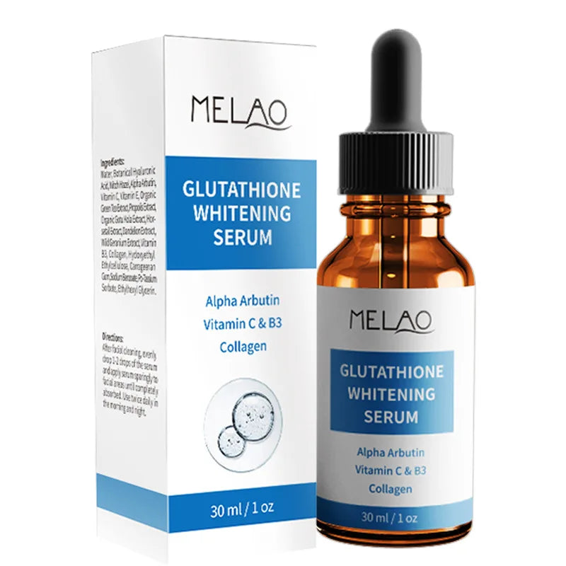 Glutathione Whitening Serum Fade Black Dark Spots Moisturizing Nourishing Reduce Wrinkles Brightening Facial Skin Care Essence Peaceful Pleasures Health and Wellness 30mlx1 piece 30ml