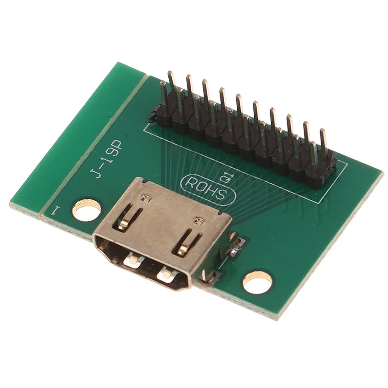 HDMI 19-Pin Test Socket Adapter PCB Breakout Board PCB Breakout Board Peaceful Pleasures Health and Wellness boardstraight pin