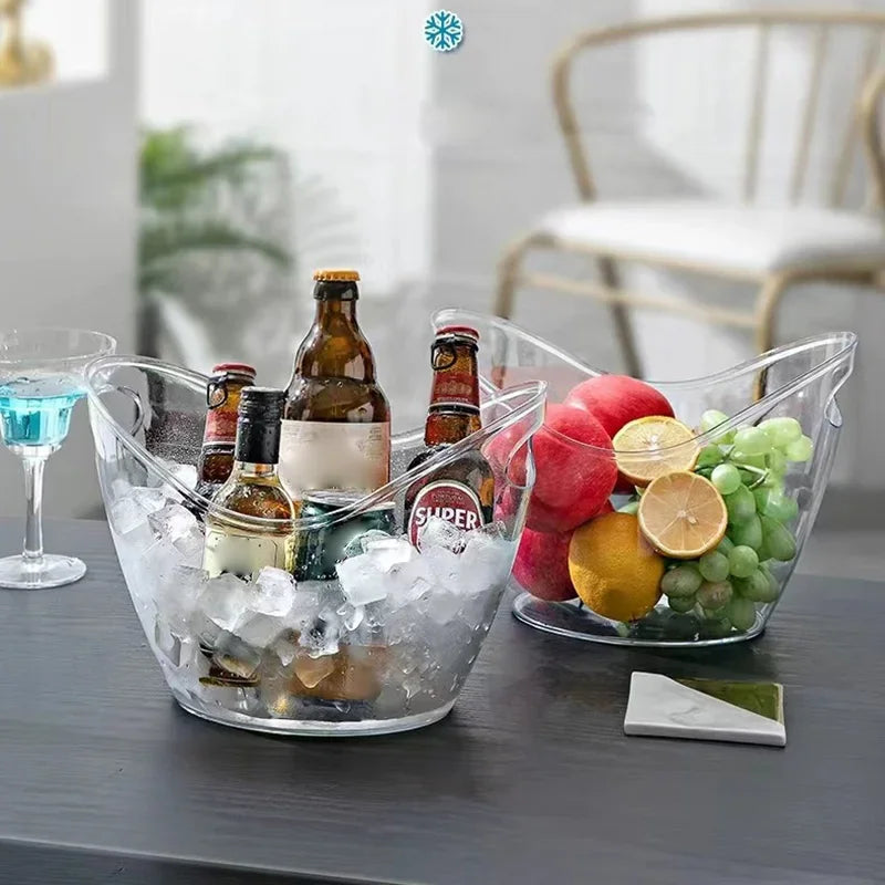 2026 Hot Transparent Ice Cube Storage Bucket Beer Wine Bucket Bar Ice Bucket Container Champagne Can Wine Champagne Beer Chiller Peaceful Pleasures Health and Wellness