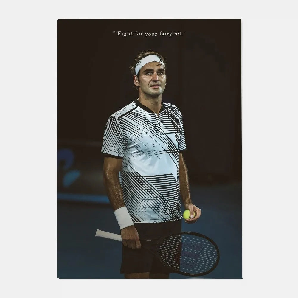 Roger Federer HD Wall Poster – Waterproof PVC Sticky Decor Sports Wall Poster Peaceful Pleasures Health and Wellness z8 21X30cmNoframe