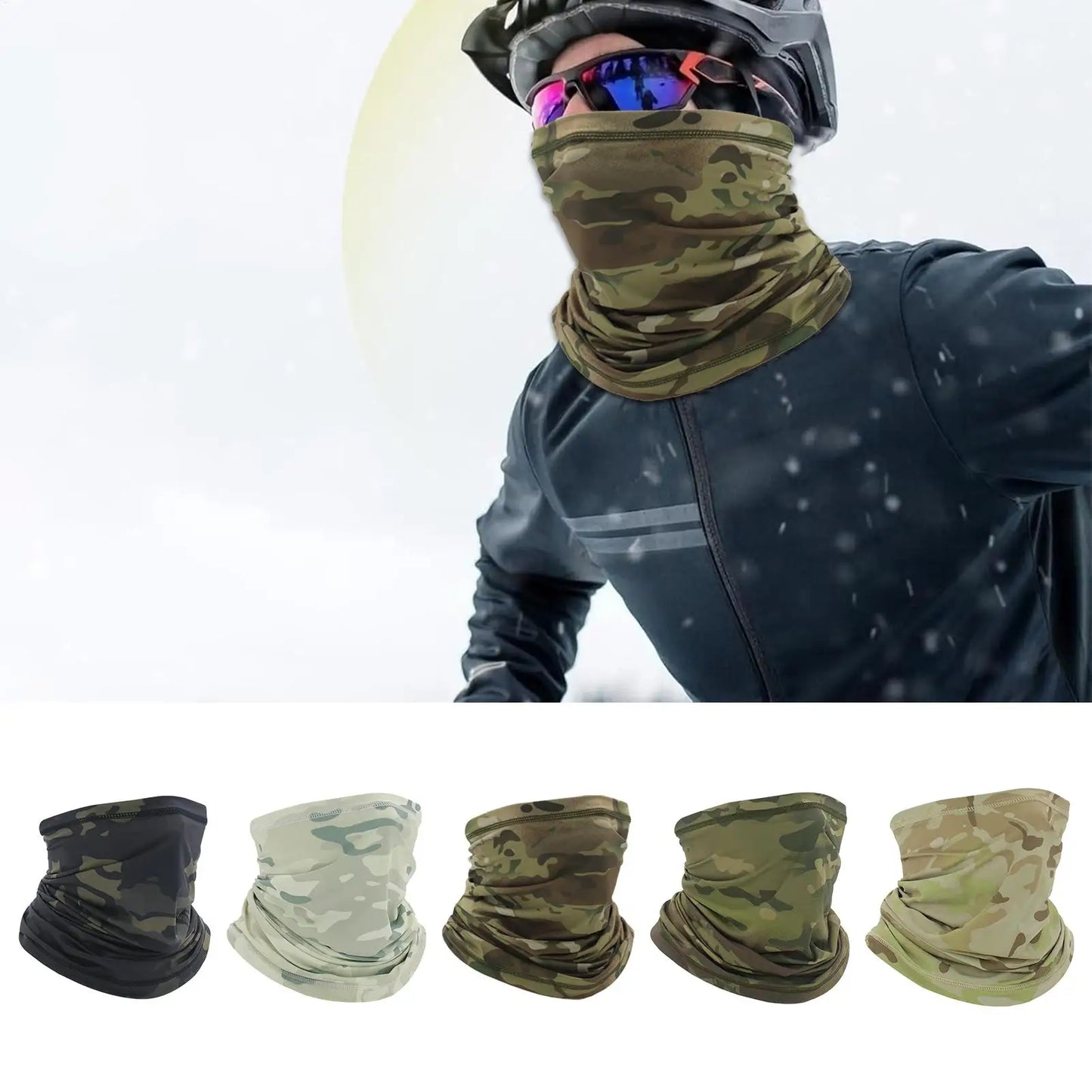 UV Protection Neck Gaiter – Camo Face Bandana for Outdoors